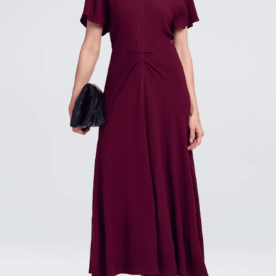 ALC Rem Textured Crepe Ruched Midi Dress - Image 2