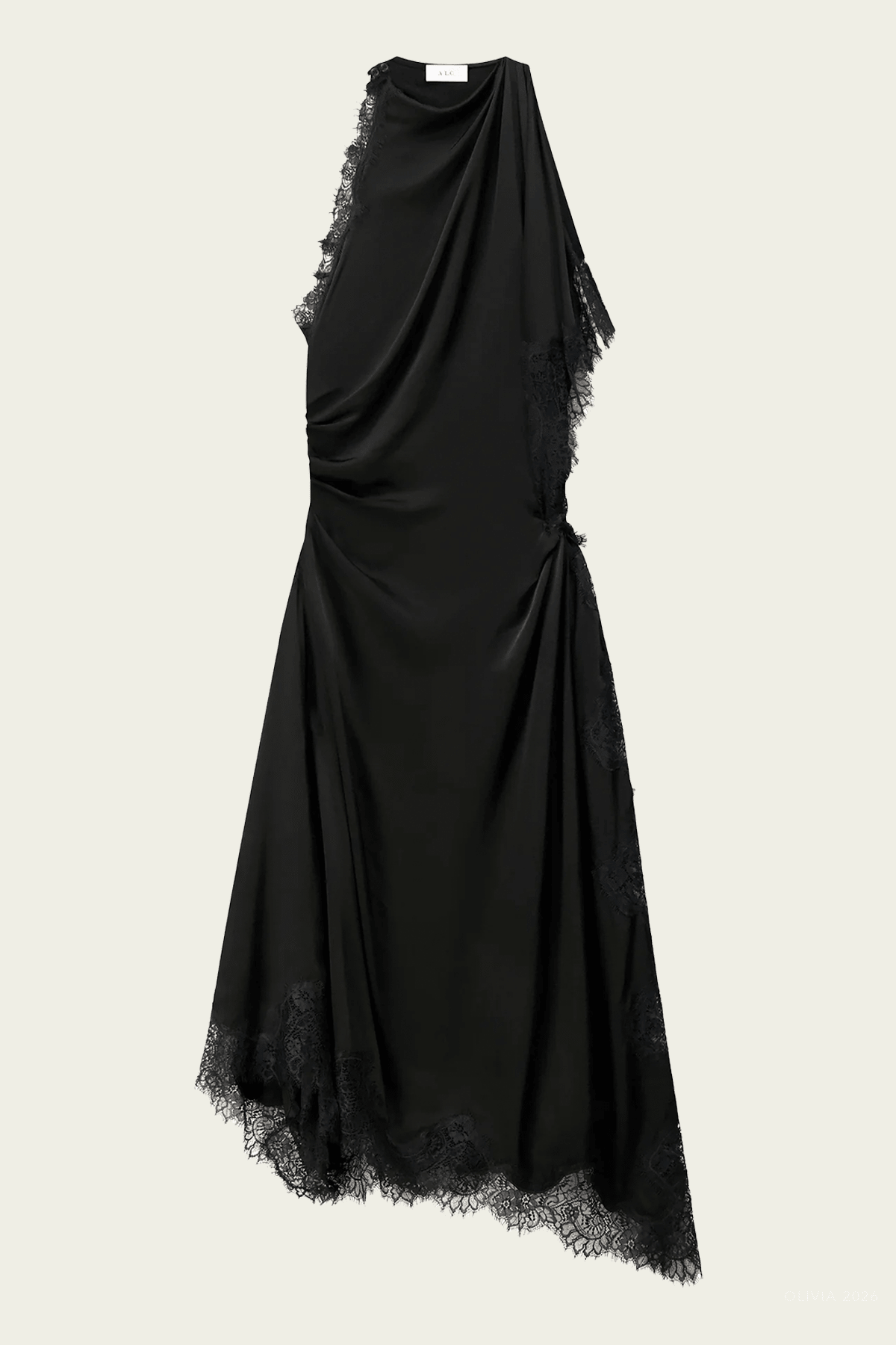 ALC Miriam Satin and Lace Maxi Dress - Image 1