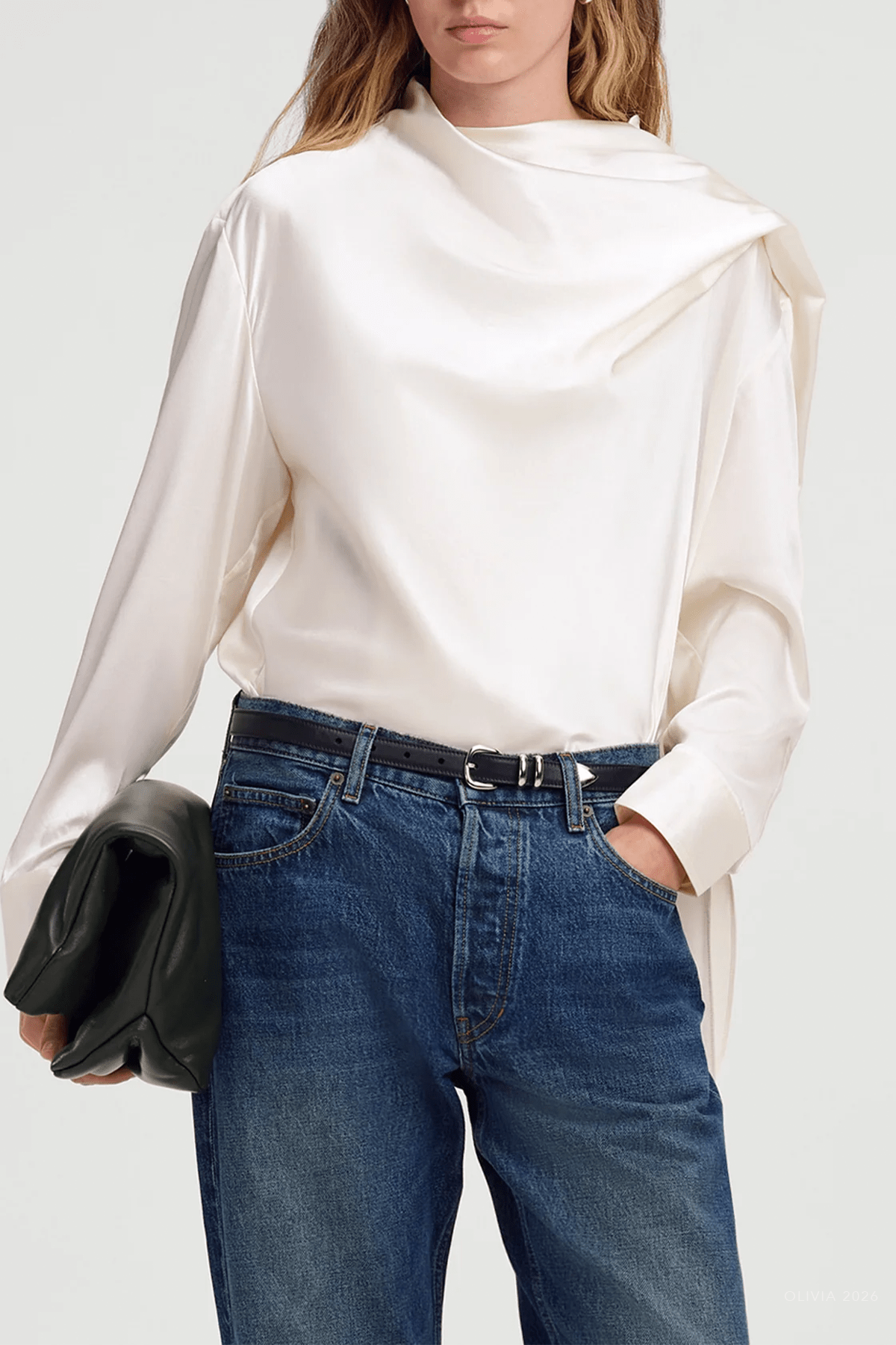 ALC Nadine Silk Draped Top - Image 2
