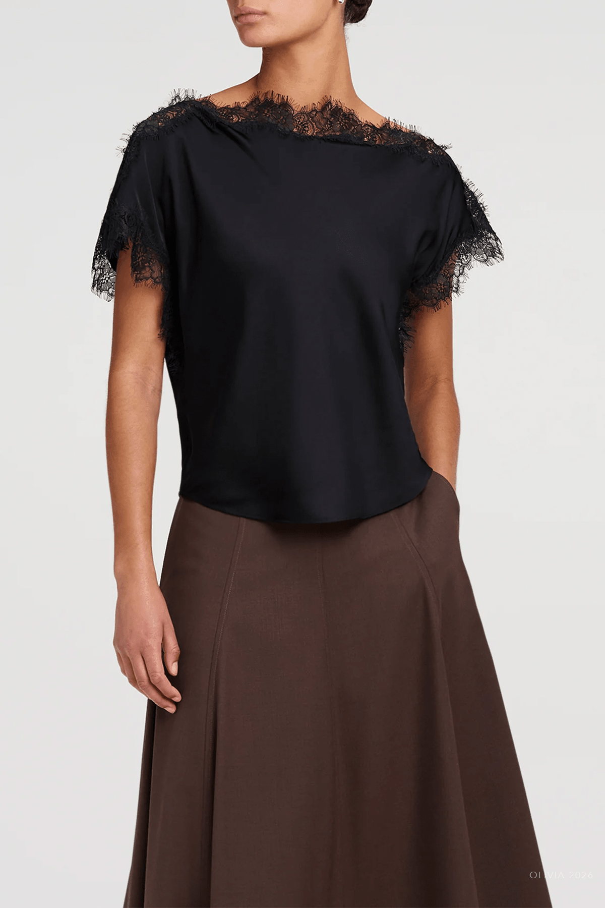ALC Luna Satin and Lace Top - Image 2