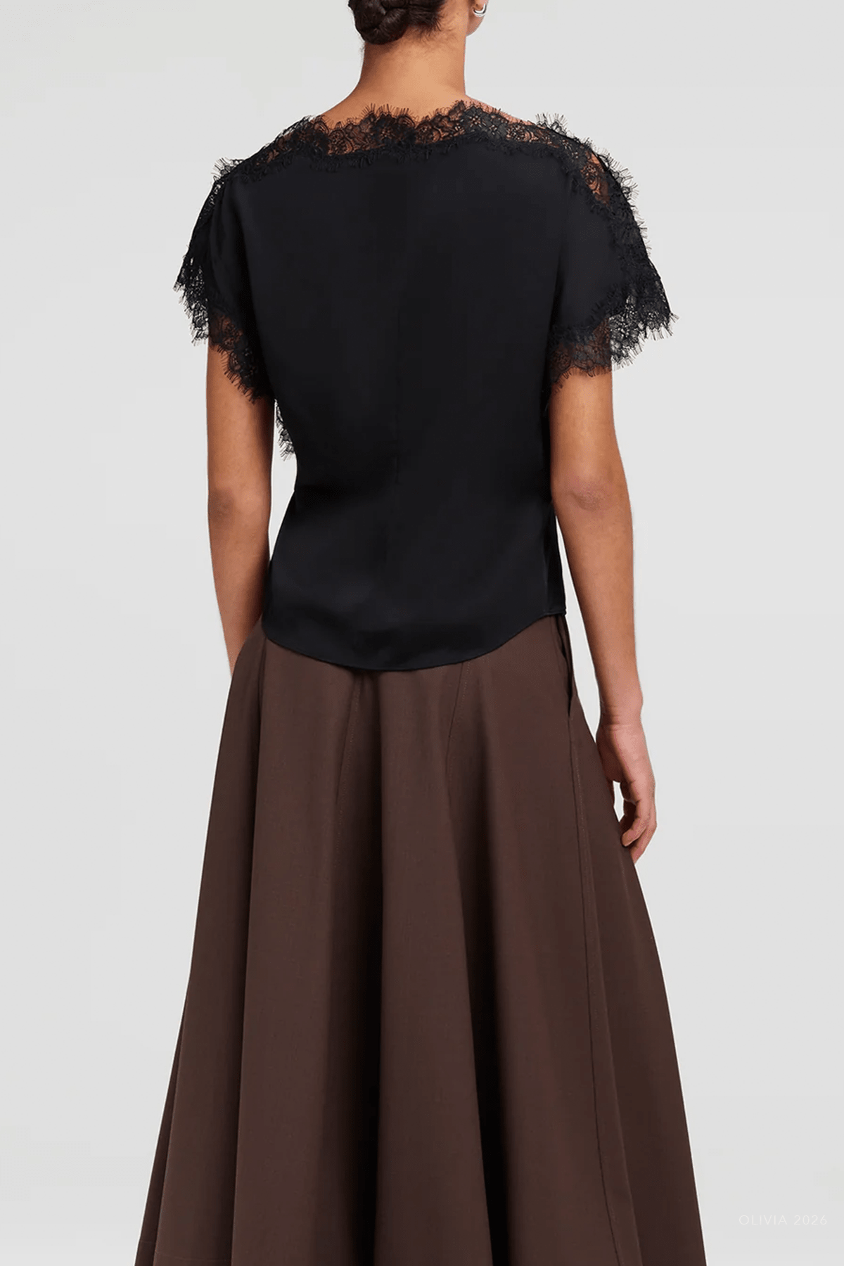 ALC Luna Satin and Lace Top - Image 3