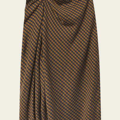 ALC Jean Check Midi Skirt - Image 1