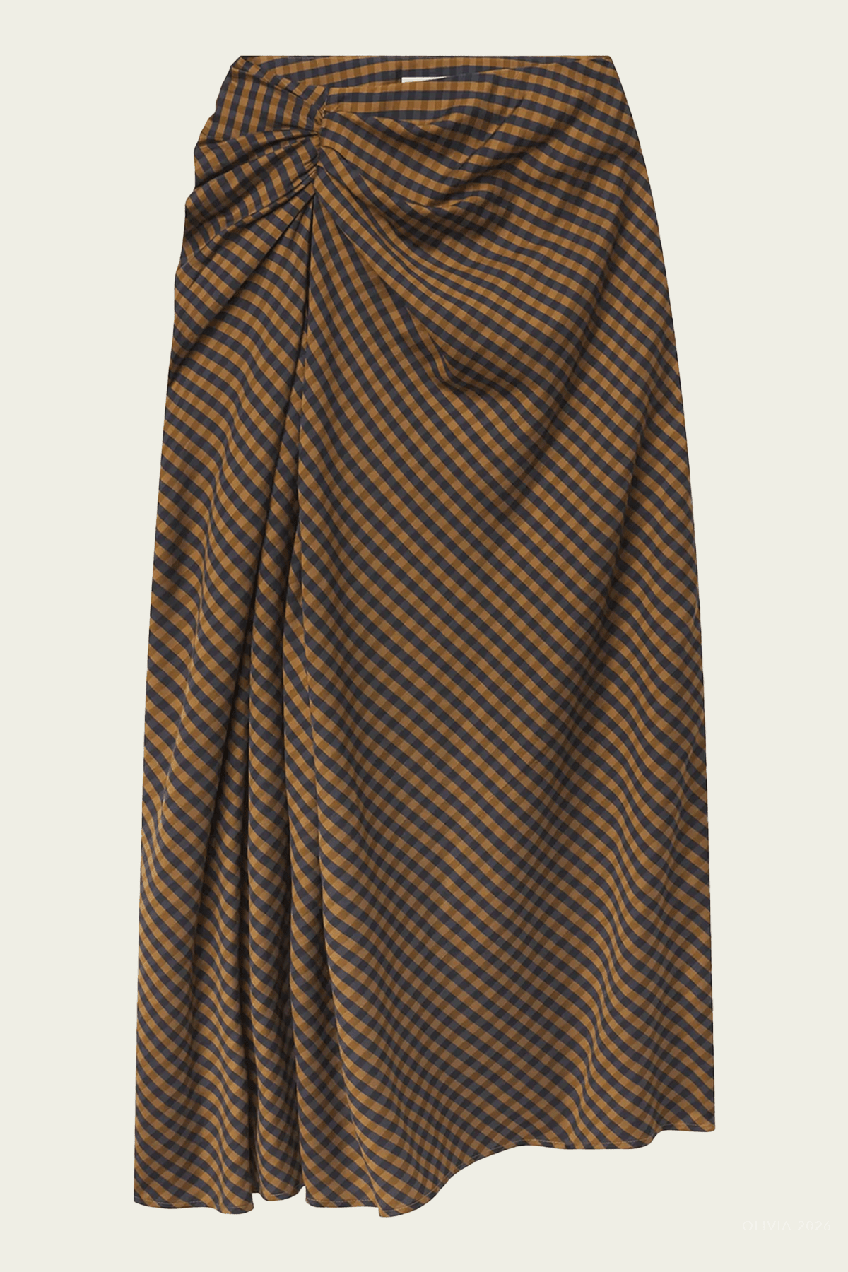 ALC Jean Check Midi Skirt - Image 1