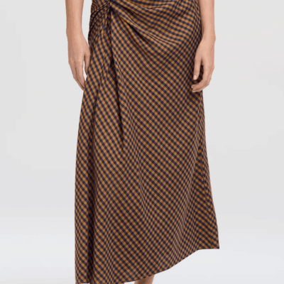 ALC Jean Check Midi Skirt - Image 2