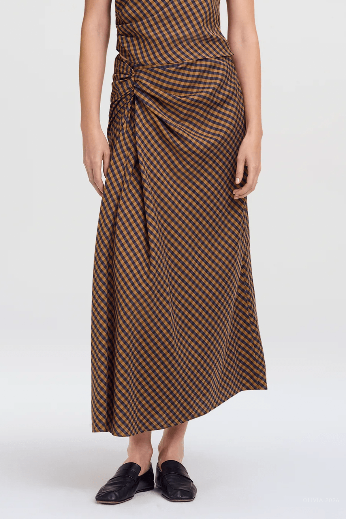 MNALC051026010727091_2 ALC Jean Check Midi Skirt - Image 2