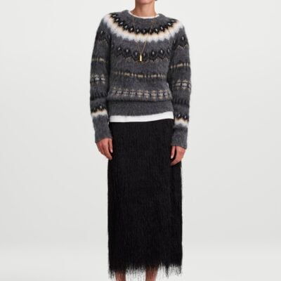 A.L.C. Phoebe Fringe Midi Skirt - Image 1