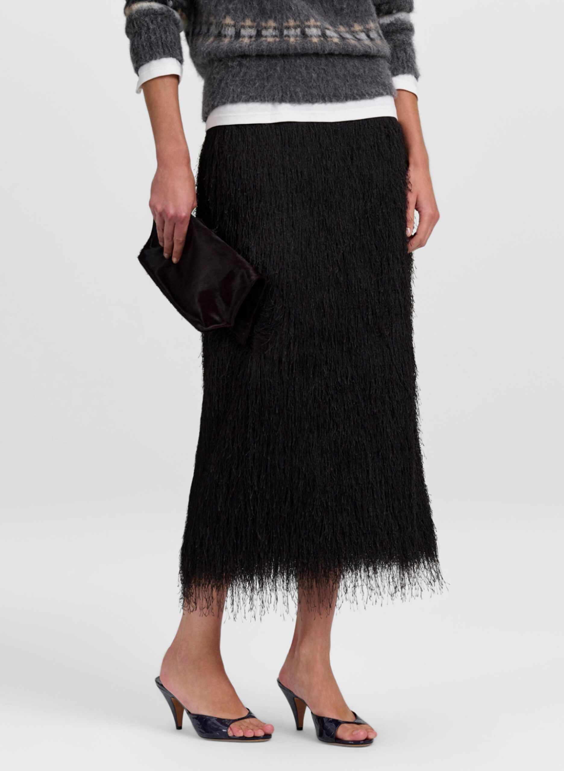 A.L.C. Phoebe Fringe Midi Skirt - Image 3
