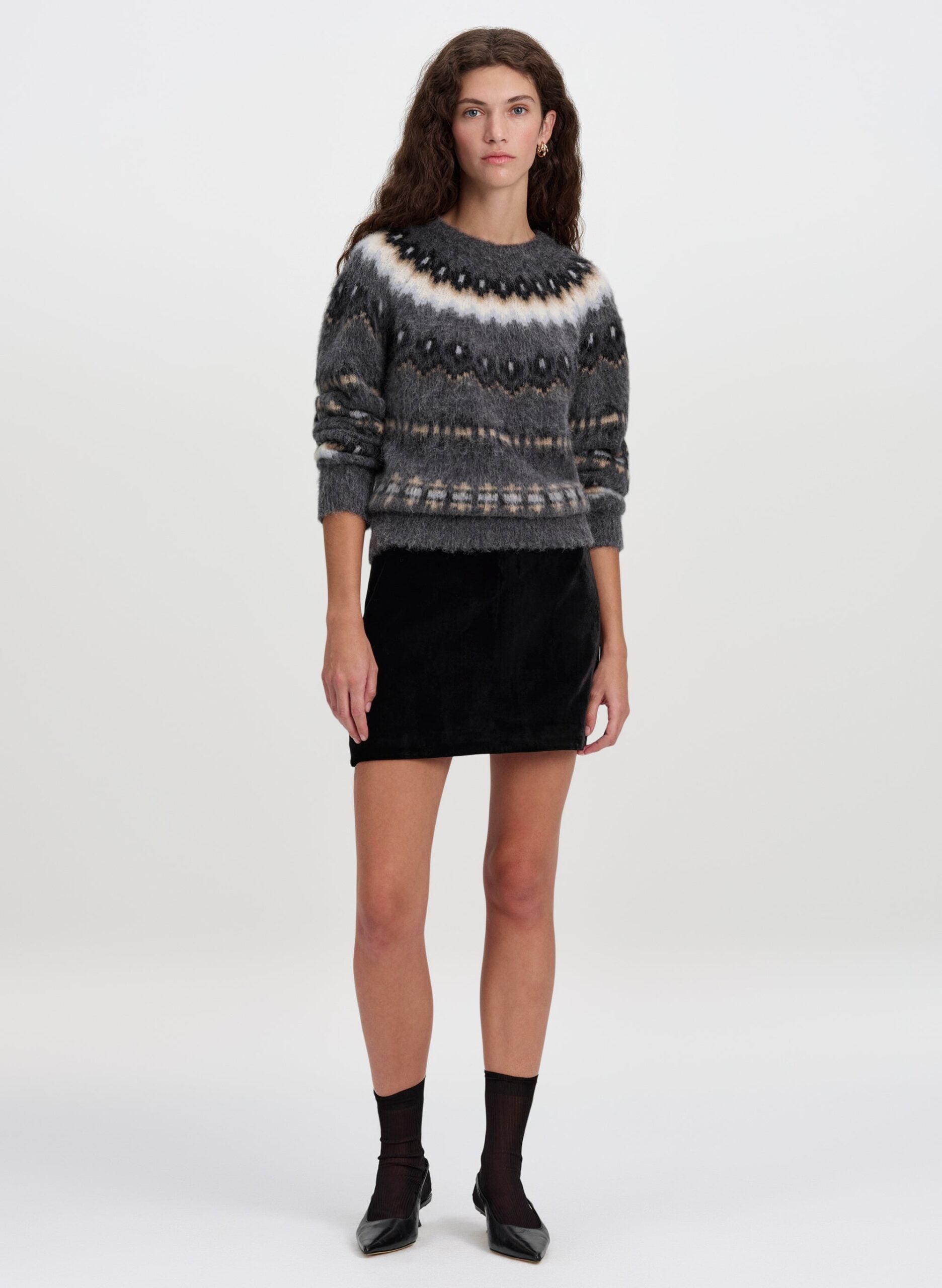 A.L.C. Petra Velvet Mini Skirt - Image 1