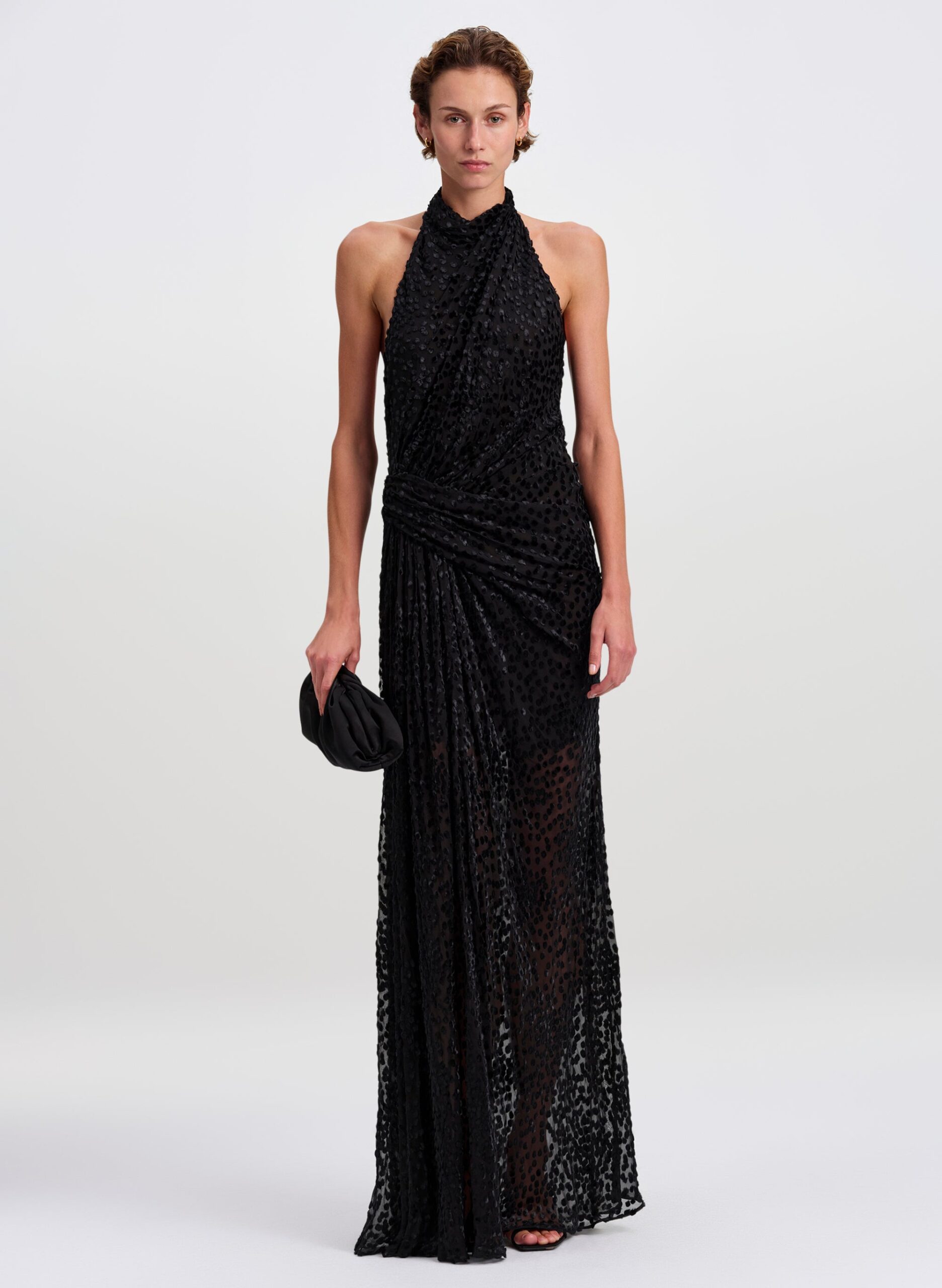 MNALC091026050957013_3 A.L.C. Paloma Silk Devoré Gown - Image 3