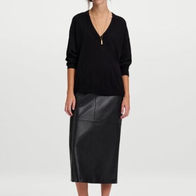 A.L.C. Nicole Fine Merino V Neck Sweater - Image 1