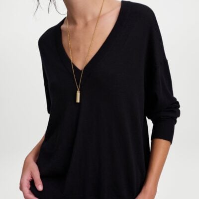 A.L.C. Nicole Fine Merino V Neck Sweater - Image 2