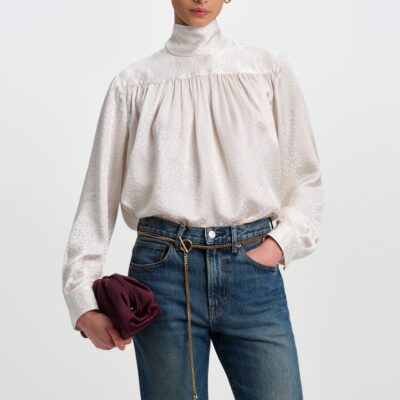 A.L.C. Danielle Silk Jacquard Top - Image 1