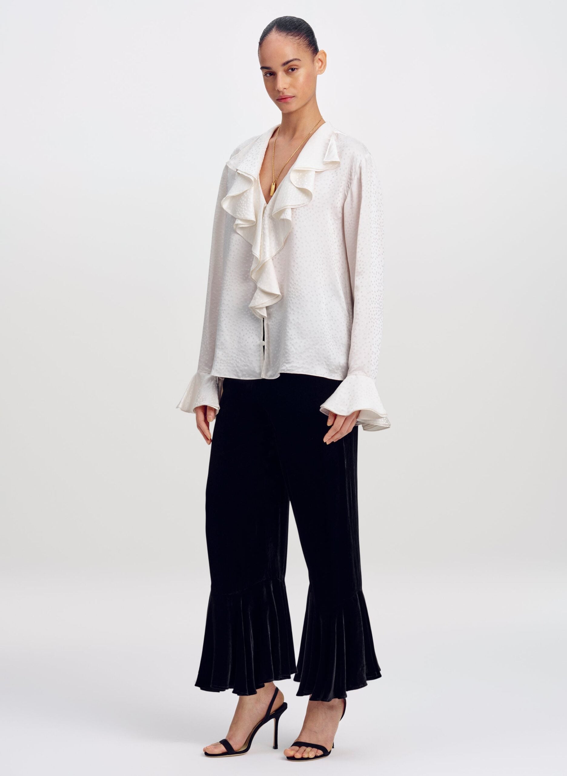 A.L.C. Colette Silk Jacquard Top - Image 3