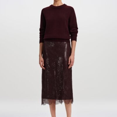A.L.C. Ava Sequin and Lace Midi Skirt - Image 1