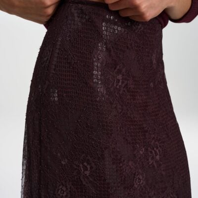 A.L.C. Ava Sequin and Lace Midi Skirt - Image 2