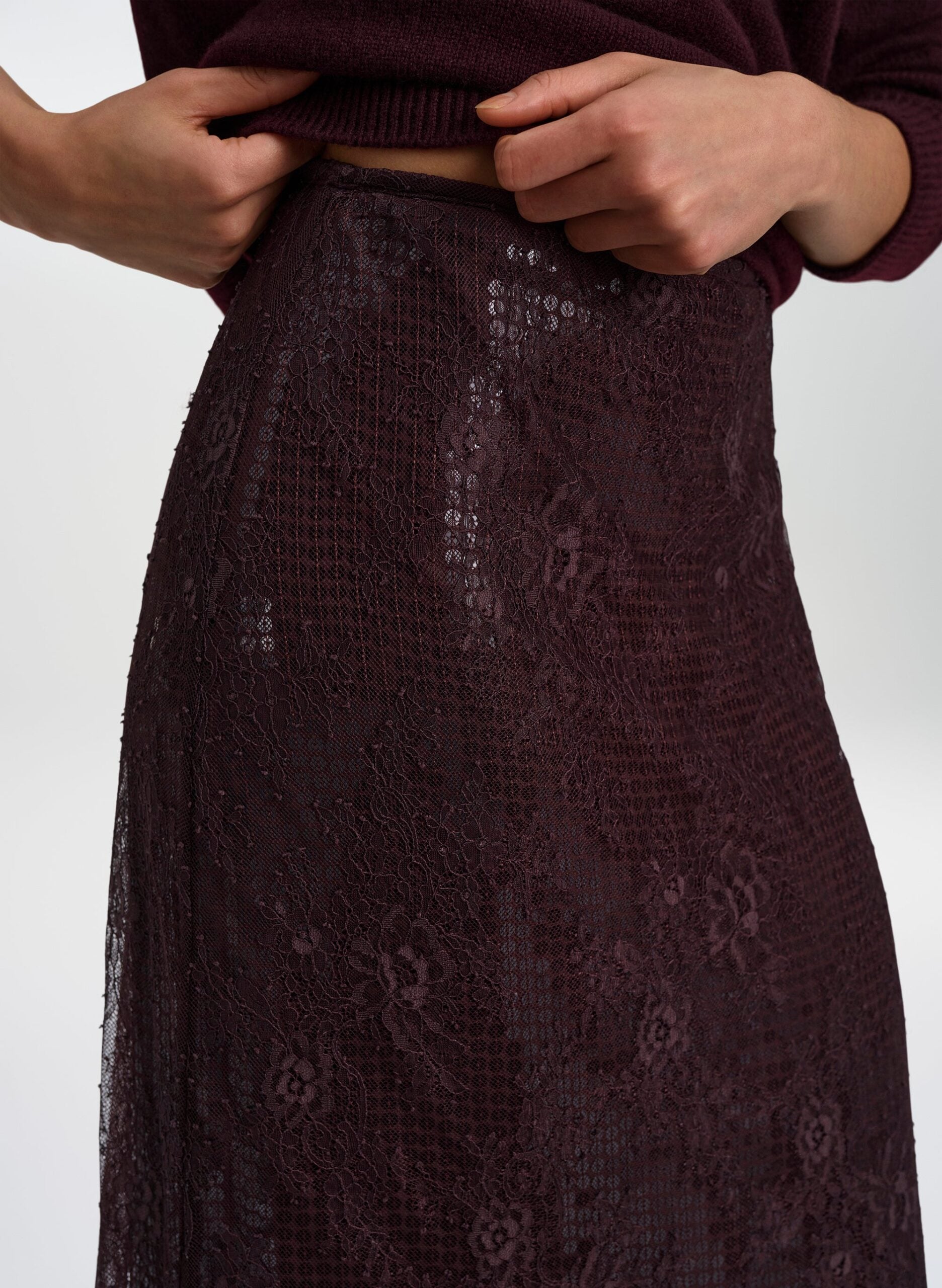 A.L.C. Ava Sequin and Lace Midi Skirt - Image 2