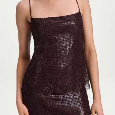 A.L.C. Ariana Sequin and Lace Camisole Top - Image 2
