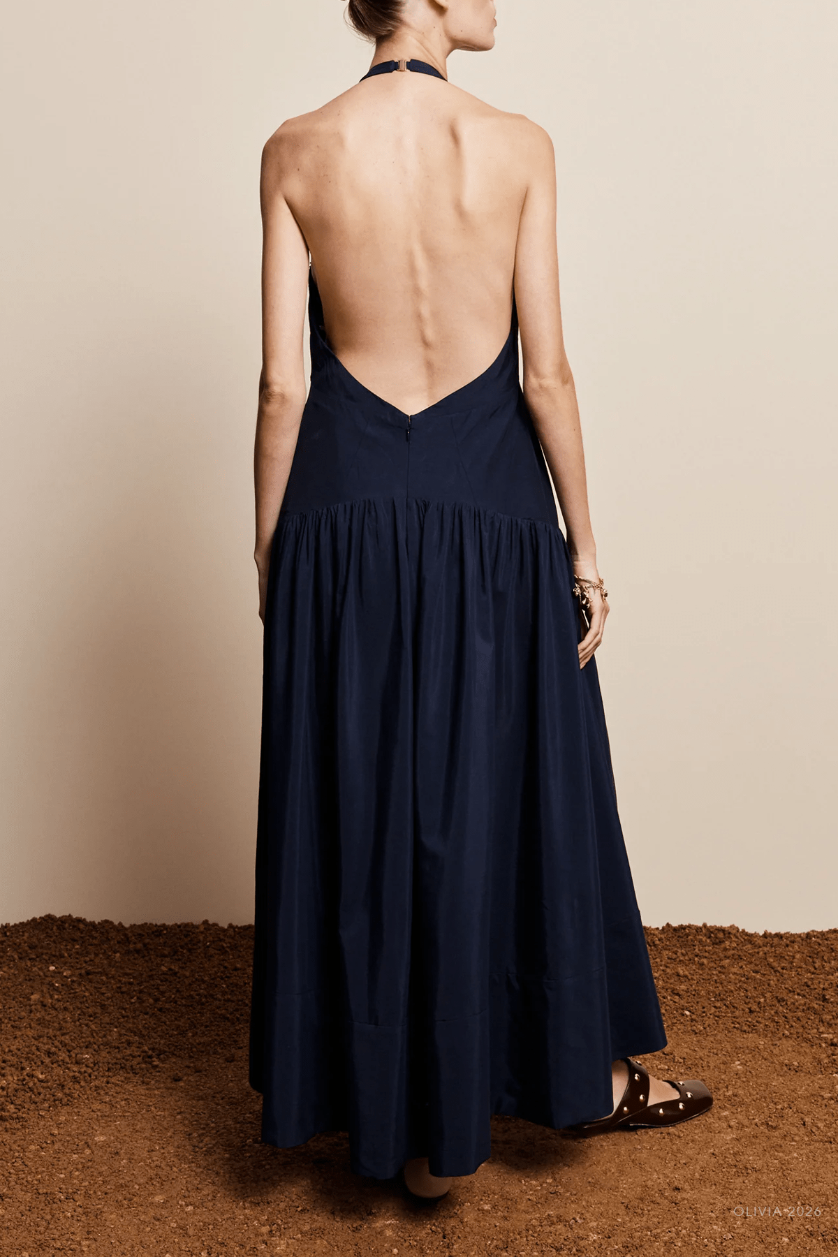 MNALEM041026051058430_3 Alemais Dillon Applique Halter Gown - Image 3