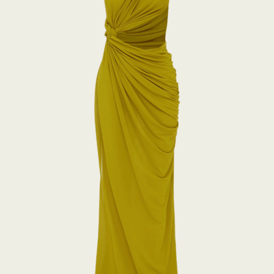 Alex Perry One-Shoulder Draped Gown Crepe Jersey - Image 1