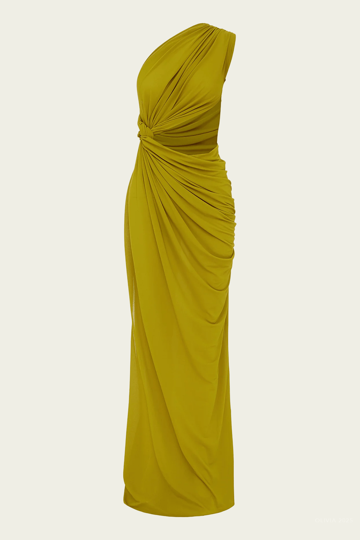 Alex Perry One-Shoulder Draped Gown Crepe Jersey - Image 1