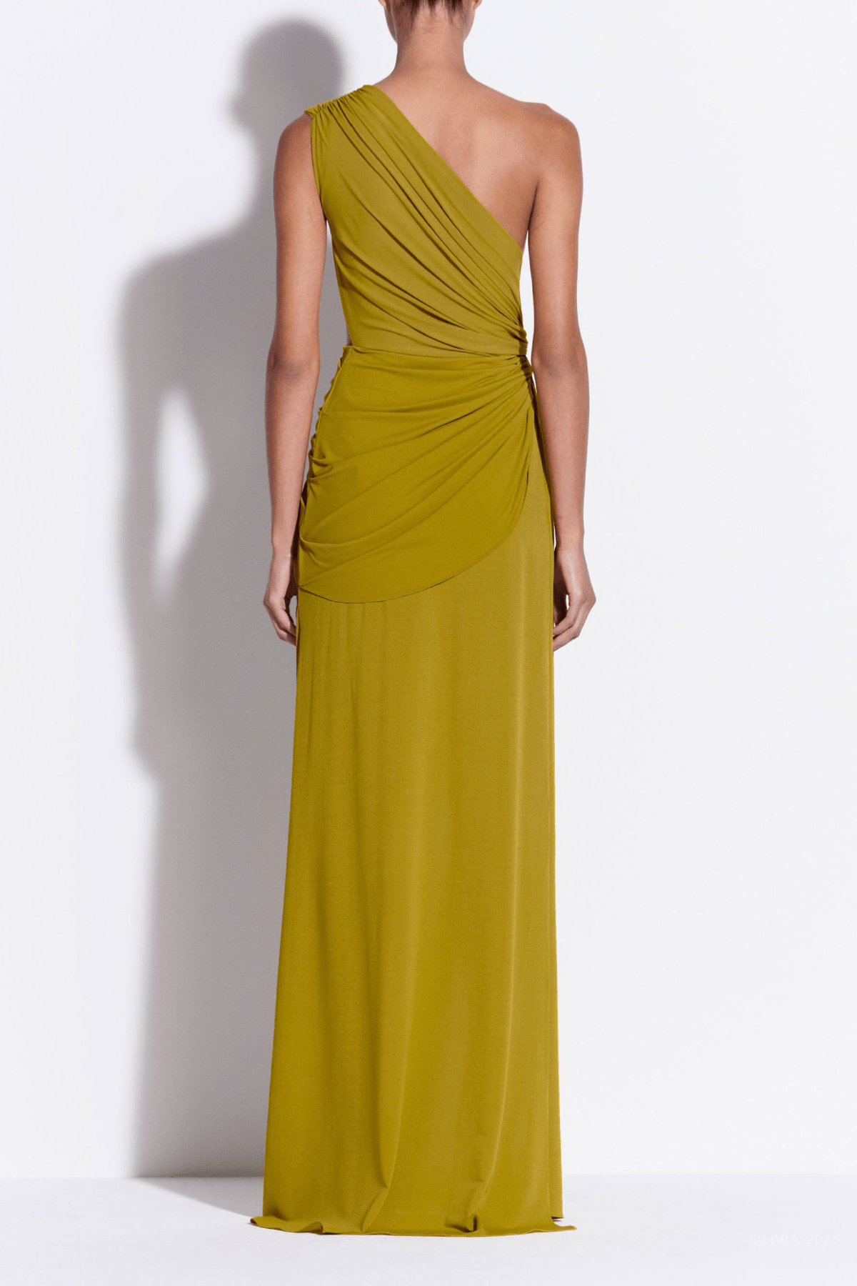MNALEX051026013323306_3 Alex Perry One-Shoulder Draped Gown Crepe Jersey - Image 3