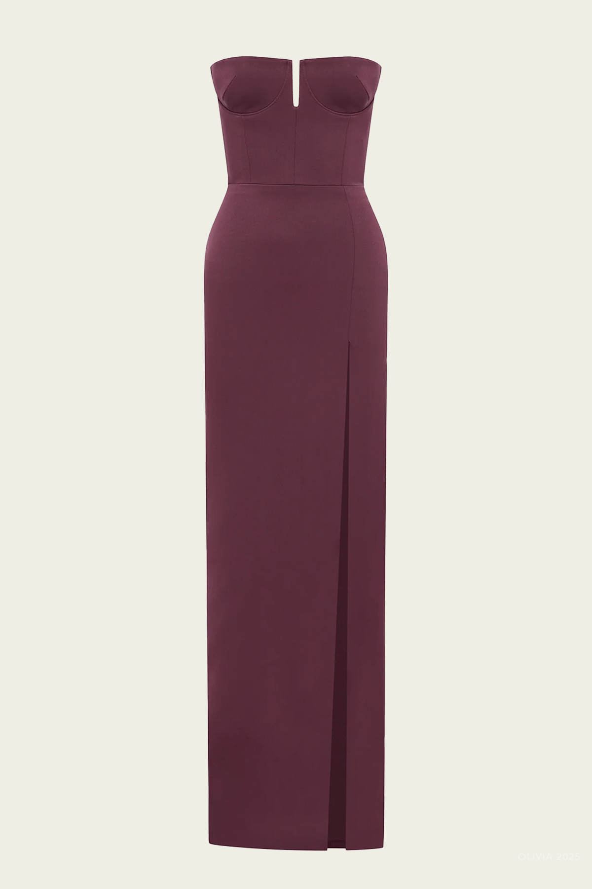 Alex Perry Strapless Cup Column Satin Crepe - Image 1