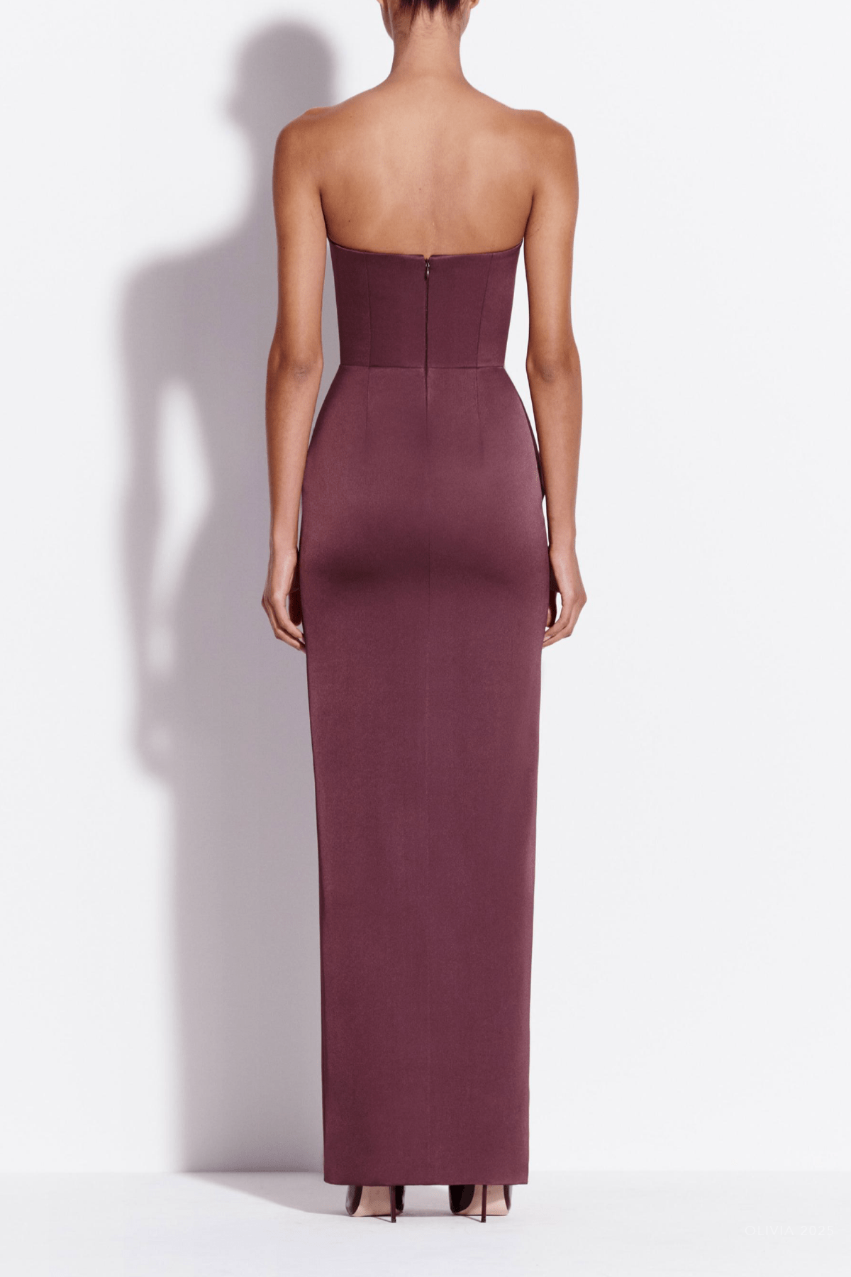 MNALEX141026001908078_3 Alex Perry Strapless Cup Column Satin Crepe - Image 3