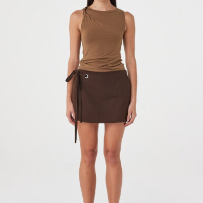 Arcaa Lucia Tie Mini Skirt - Image 1