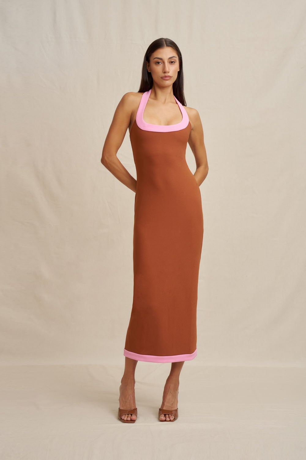BY JOHNNY. Alexa Halter Midi Dress - Image 1