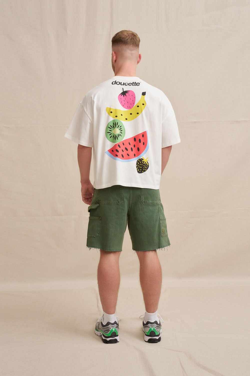 BY JOHNNY. Unisex Stacked Fruit Compact Tee - Image 1
