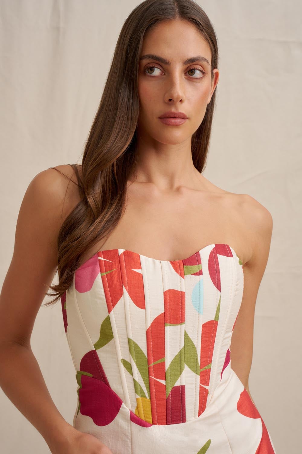 MNBJY041026032049092_2 BY JOHNNY. Tropicana Corset Mini Dress - Image 2
