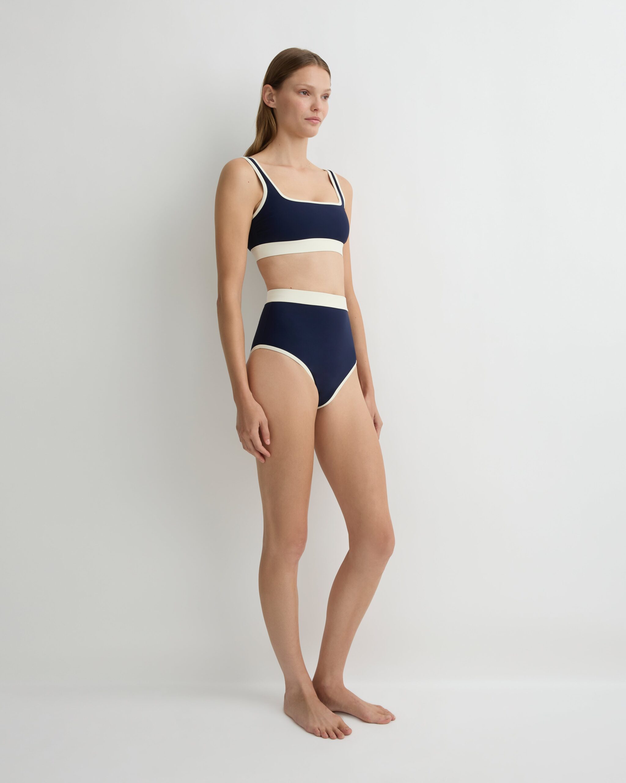 MNBON051026020422031_2 Bondi Born Hayden Bikini Top - Navy & Pearl (Sculpteur®) - Image 2