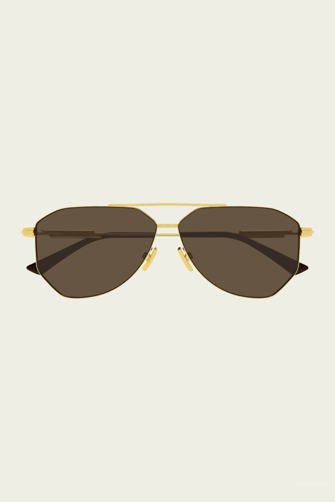 Bottega Veneta Square Aviator Sunglasses - Image 1