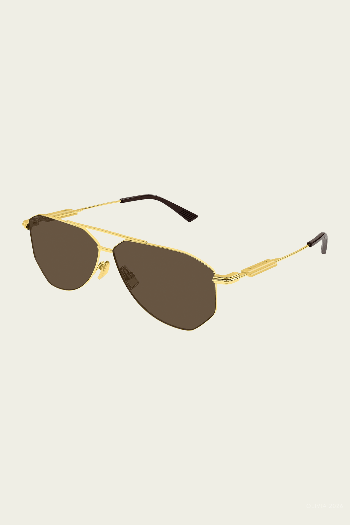MNBOTT141026001546064_2 Bottega Veneta Square Aviator Sunglasses - Image 2