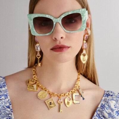CAMILLA Where's MY Valet Sunglasses Mint Marble / Solid Ivory Gold - Image 2