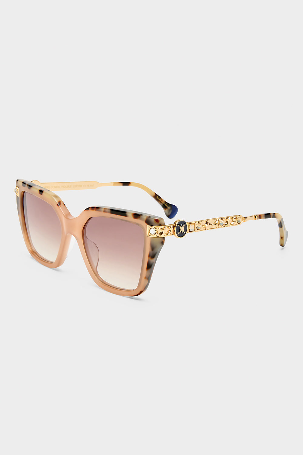 CAMILLA Here Comes Trouble Sunglasses Milky Tan / Natural Tort - Image 1