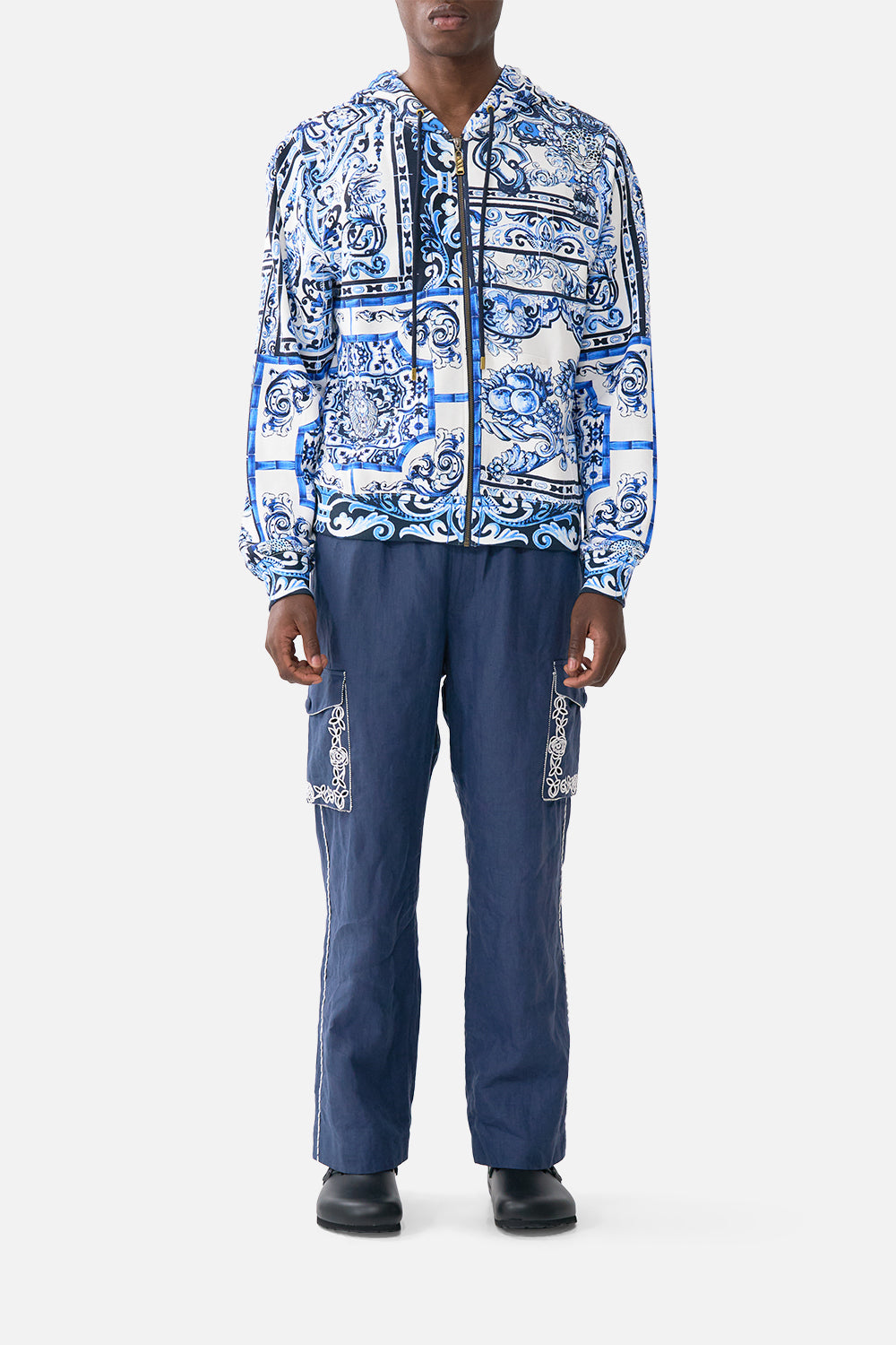 CAMILLA Zip Through Hoodie A Tiled Wonderland - Image 1