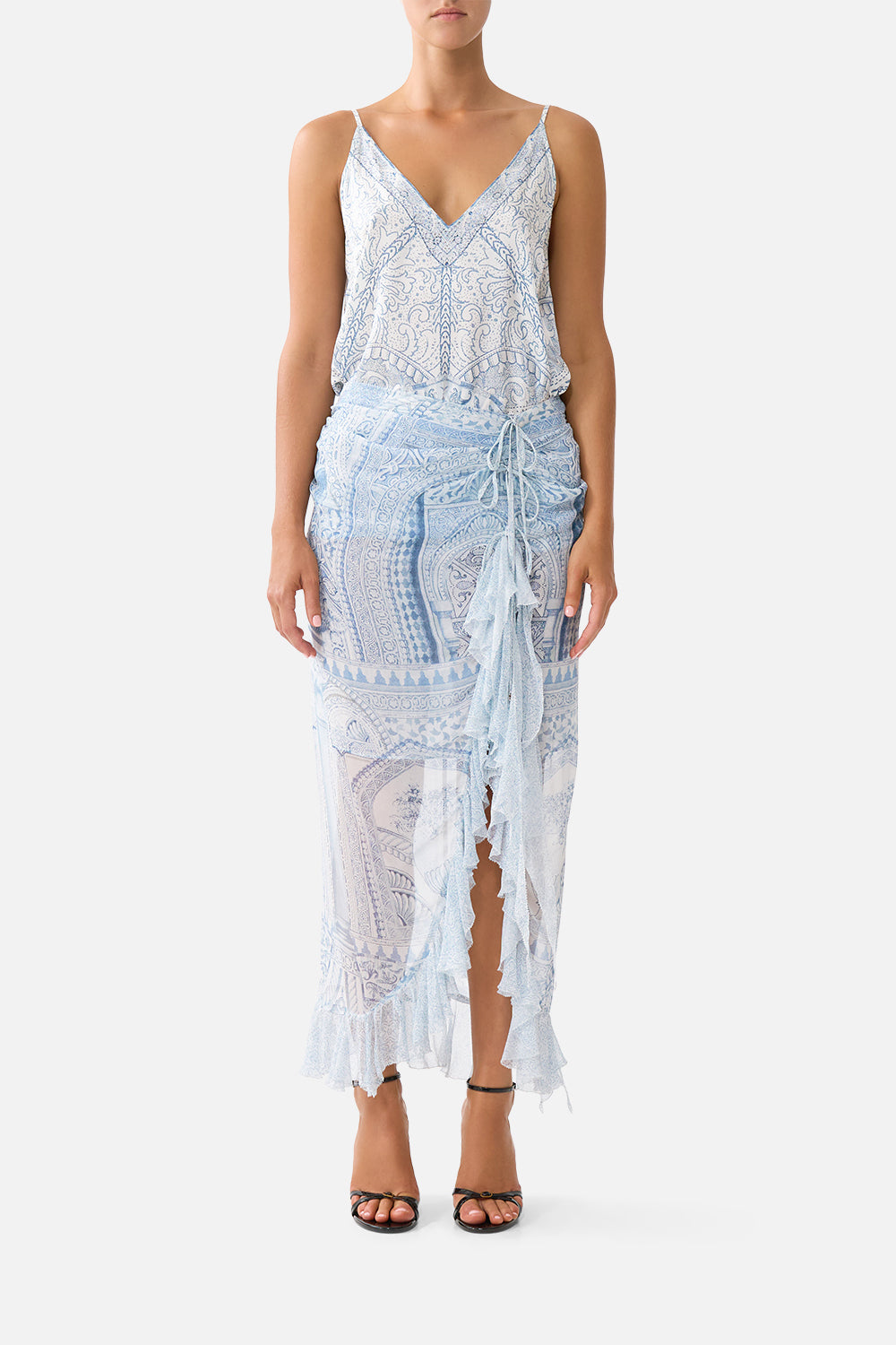 CAMILLA Wrap Tie Skirt With Ruffle the Hum OF the Alhambra - Image 1