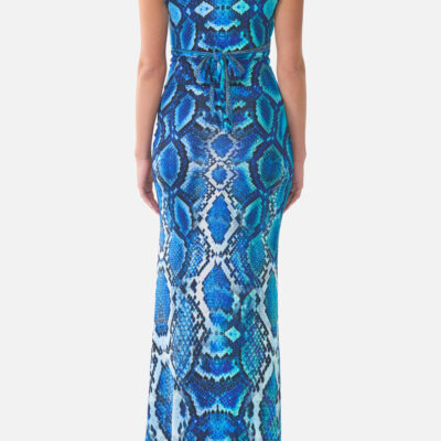 CAMILLA Wrap Bodice Jersey Dress the Sapphire Serpent - Image 2