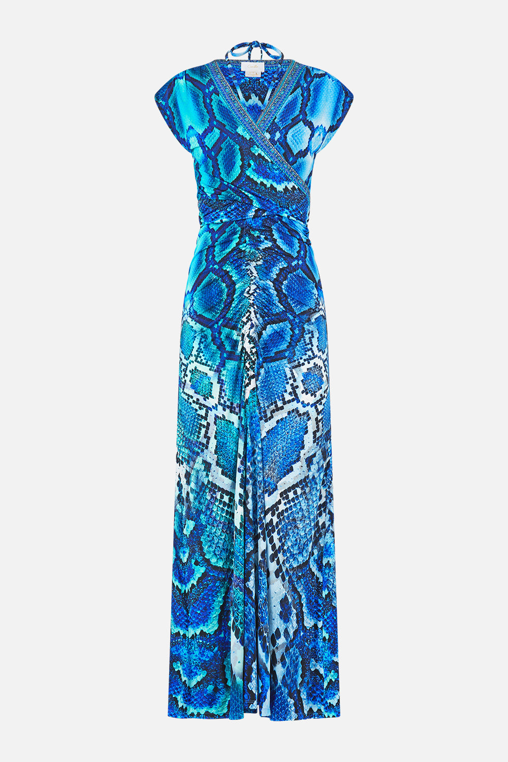 MNCAM131026140621014_3 CAMILLA Wrap Bodice Jersey Dress the Sapphire Serpent - Image 3