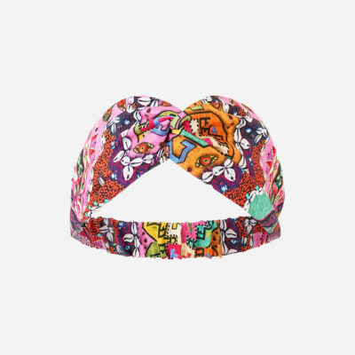 CAMILLA Woven Twist Headband Patchwork Panorama - Image 1