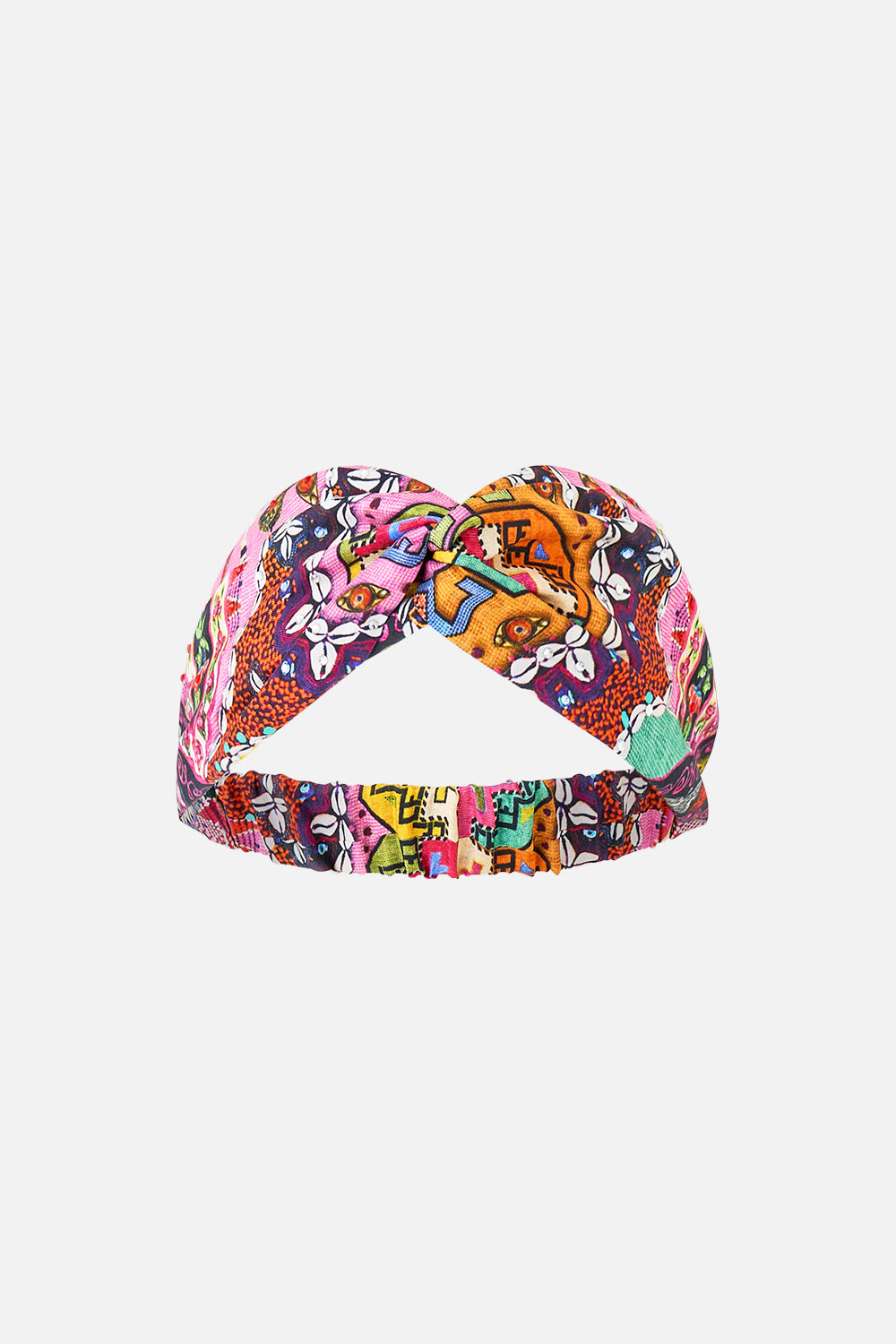 CAMILLA Woven Twist Headband Patchwork Panorama - Image 1