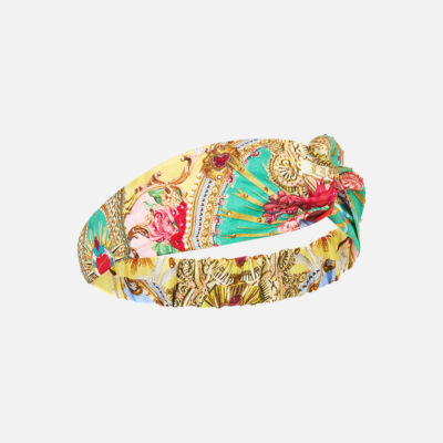 CAMILLA Woven Twist Headband Painted Prayers - Image 2