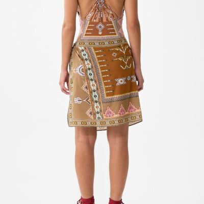 CAMILLA Woven Short Sarong With Macrame Tie Waist Fabric OF Time - Image 2