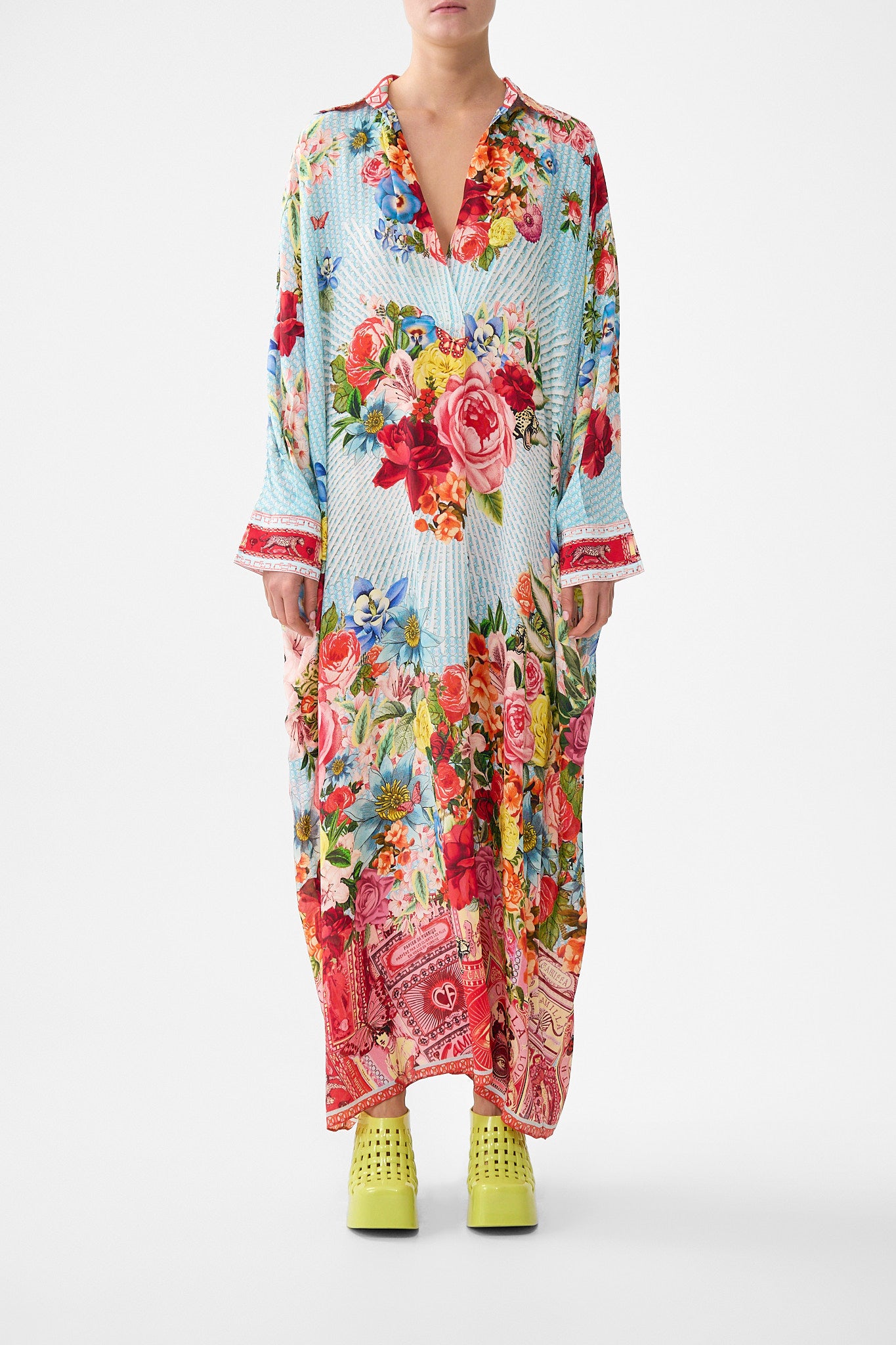 CAMILLA Wing Collar Kaftan Papers and Curious Capers - Image 1