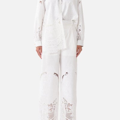 CAMILLA Wide Leg Waisted Pant Dandelion Skies - Image 1