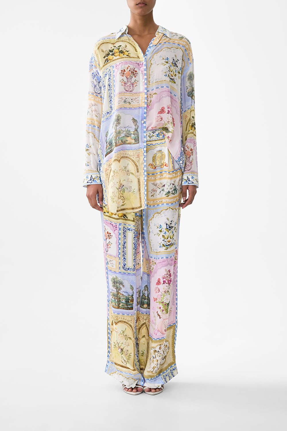 CAMILLA Wide Leg Waisted Pant Botanical Ballads - Image 1