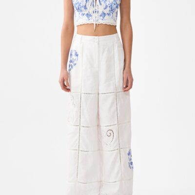 CAMILLA Wide Leg Waisted Pant All About That Lace - Image 1