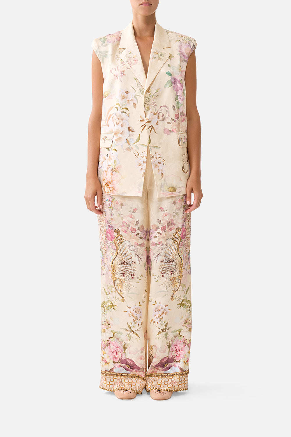 CAMILLA Wide Leg Waisted Pant Adorned - Image 1