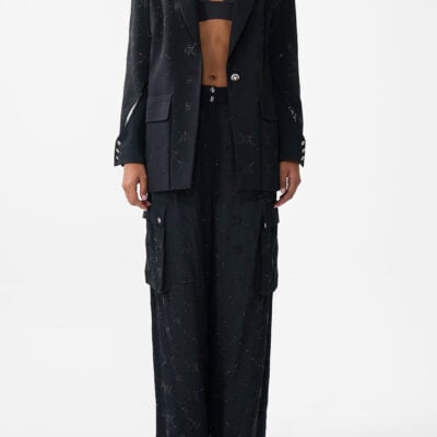 CAMILLA Wide Leg Utility Pants Solid Black - Image 1